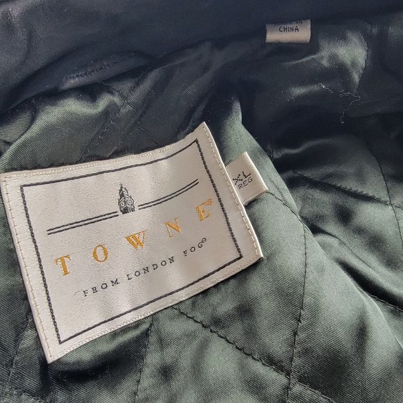 Towne By London Fog Mens XL Black Leather Jacket Winter Warm Casual Going Out - Picture 4 of 12